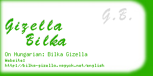 gizella bilka business card